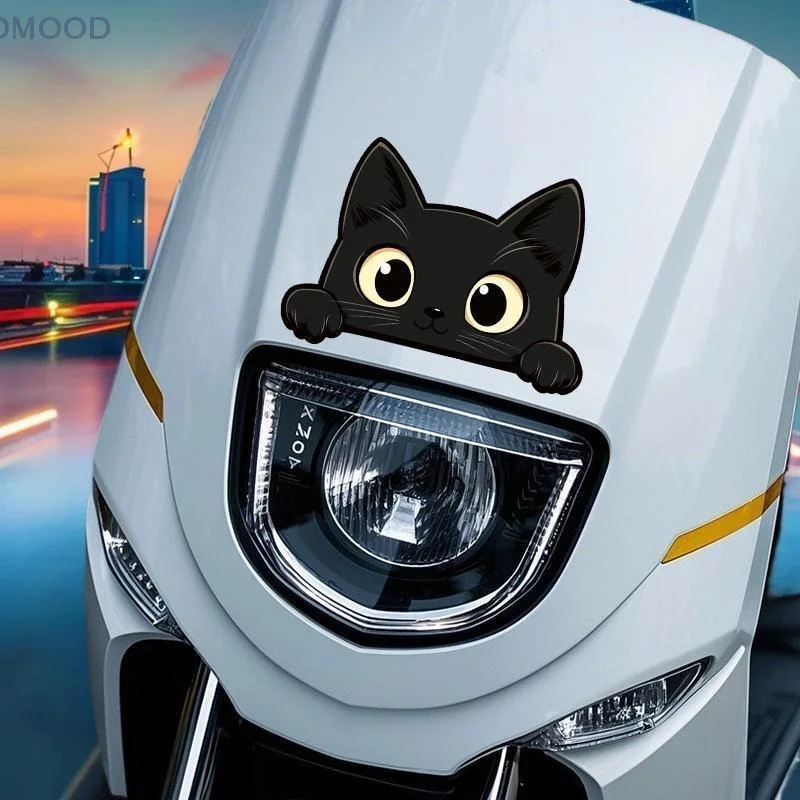 

4 шт. наклейки с черным котом: водонепроницаемые виниловые наклейки для автомобиля и мотоцикла, защита от царапин