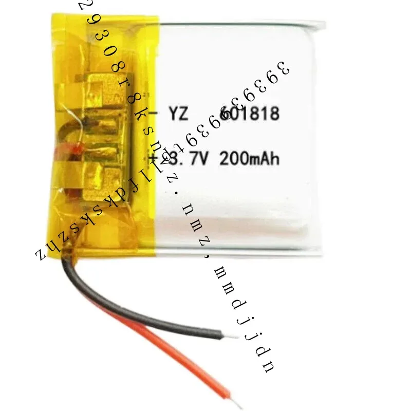 2 stuks 3,7 V 200 mAh 0,74 Wh Li-polymeer Li-batterij 601818 voor Bluetooth 3D-bril
