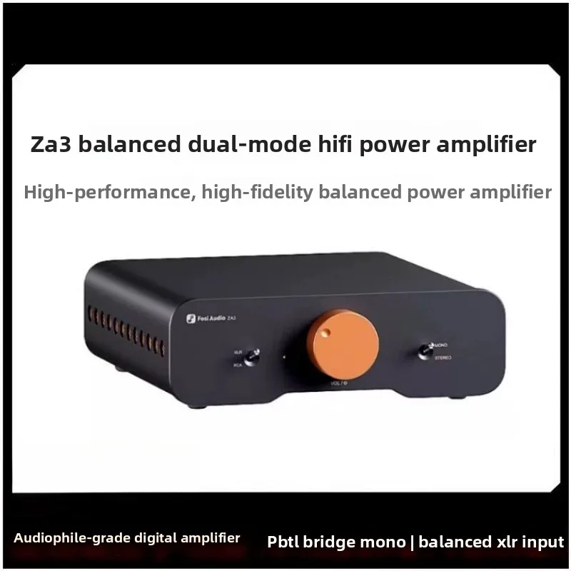 

Audio za3 balanced audiophile-grade digital amplifier, hi-fi home audio, high-power, high-fidelity