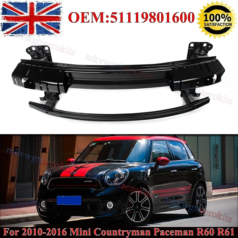 MAGICKIT MINI Front Bumper Reinforcement Crash Bar For 2010-2016 Mini Countryman Paceman R60 R61 Black CAR Accessories