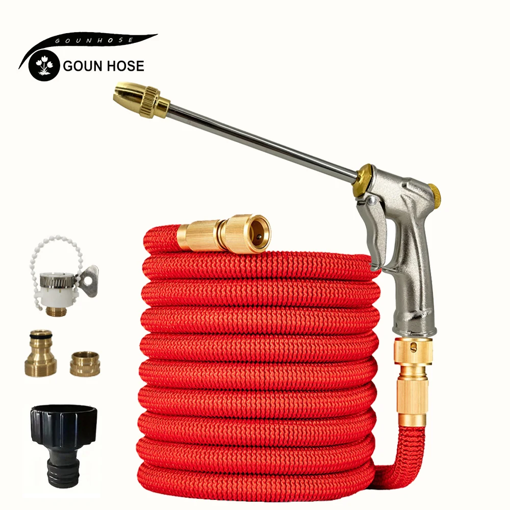 

Expandable Magic Hose, High-Pressure Car Wash Nozzle, Metal Long Rod Water Gun, Home Garden Watering Hose, Garden Hose GOUN HOSE