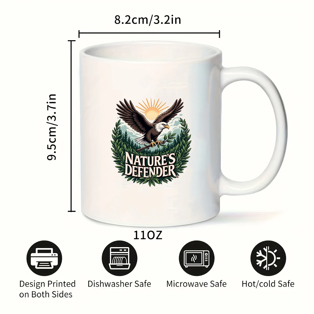 11oz Cup + Nature Guardian Emblem + Eco-friendly Theme Cup + Kids Cold & Hot Drink Cup - Christmas Gift for Family & Office