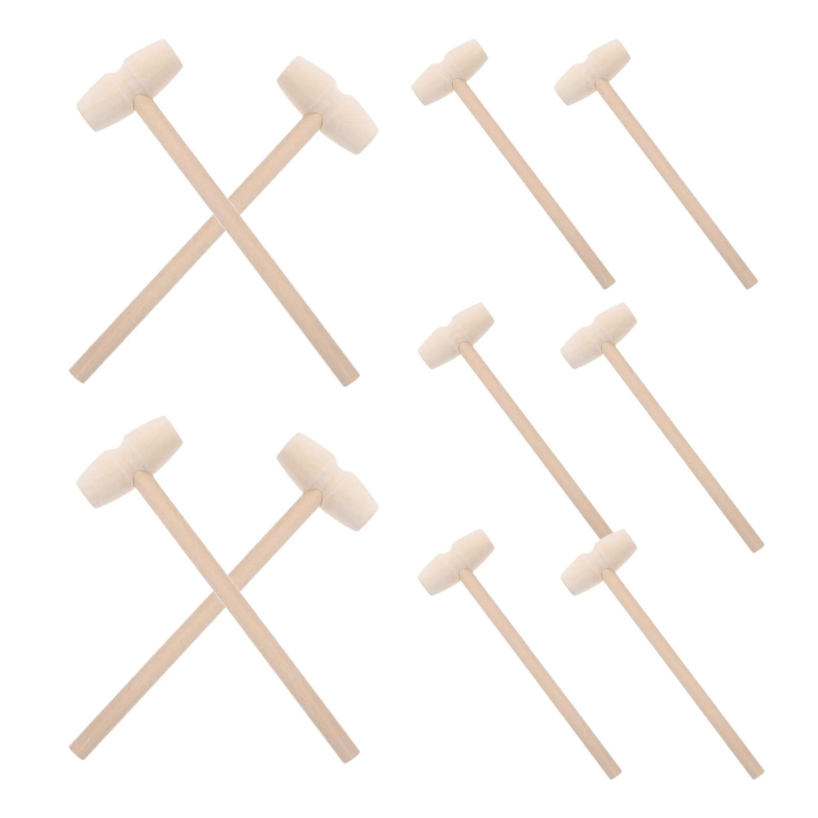 10 قطعة مطرقة خشبية مطرقة صغيرة للأطفال مطارق صغيرة لعبة التدريب الدعامة تجميع أداة المحمولة #5