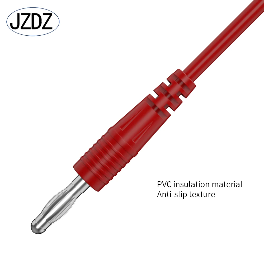 JZDZ 2PCS Multimeter Test Lead 4MM Banana Plug to Test Hook Clips Cable Wire Red Black 100CM Electrical Test cable70057B