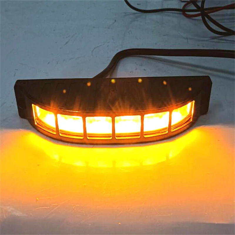 High intensity 6 Leds 18W Car Grille strobe light,surface mount flashing lamp,warning light,12 flash pattern,waterproof,2pcs