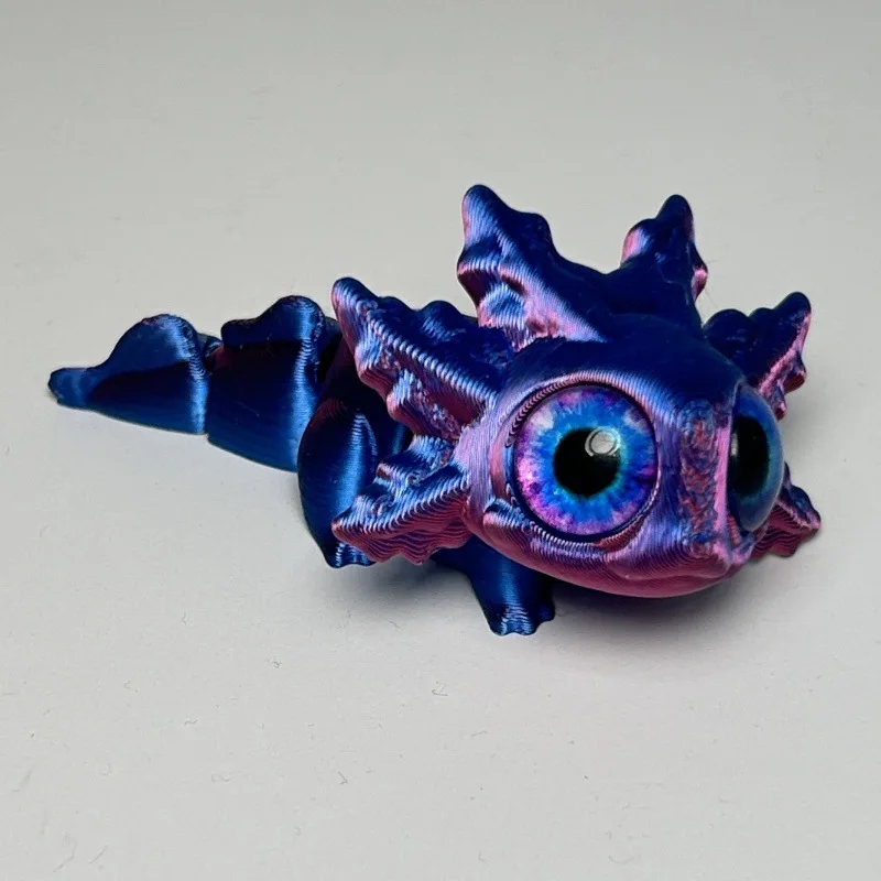Figuras de salamandra com impressão 3D, olhos de simulação móveis multiarticulares para acessórios para casa, presente para crianças, decoração de sala de estar
