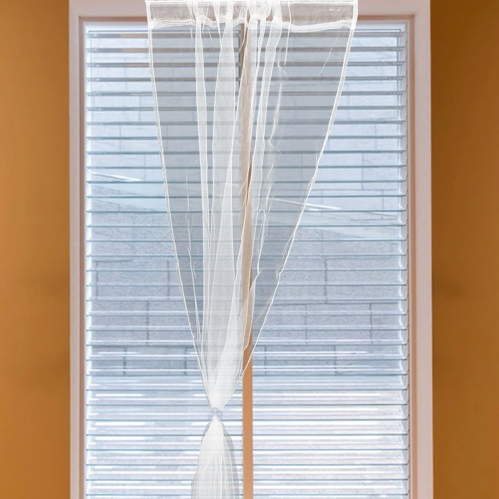 

White Window Sheer 100X200Cm Tulle Voile Curtain For Bedroom Living Room Kitchen Hall Kids Room Polyester Panel