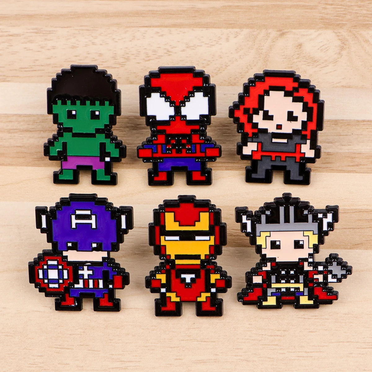 

Pixel Game Enamel Pins Hero Badges on Backpack Lapel Pins Brooches Set Cartoon Jewelry Cosplay Accessories Party Gifts Toy