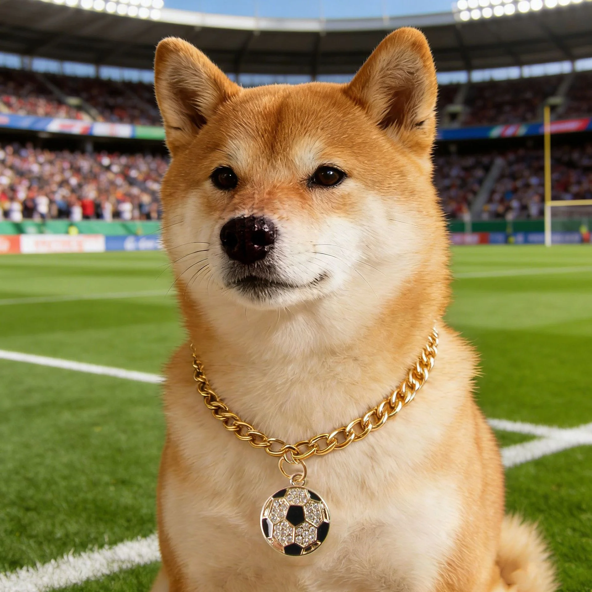1pcs Sports Ball Pendant Pet Collar Necklace Gold Chain Dog Cat Jewelry with Soccer Basketball Baseball Charms Photo Props Decor view 4
