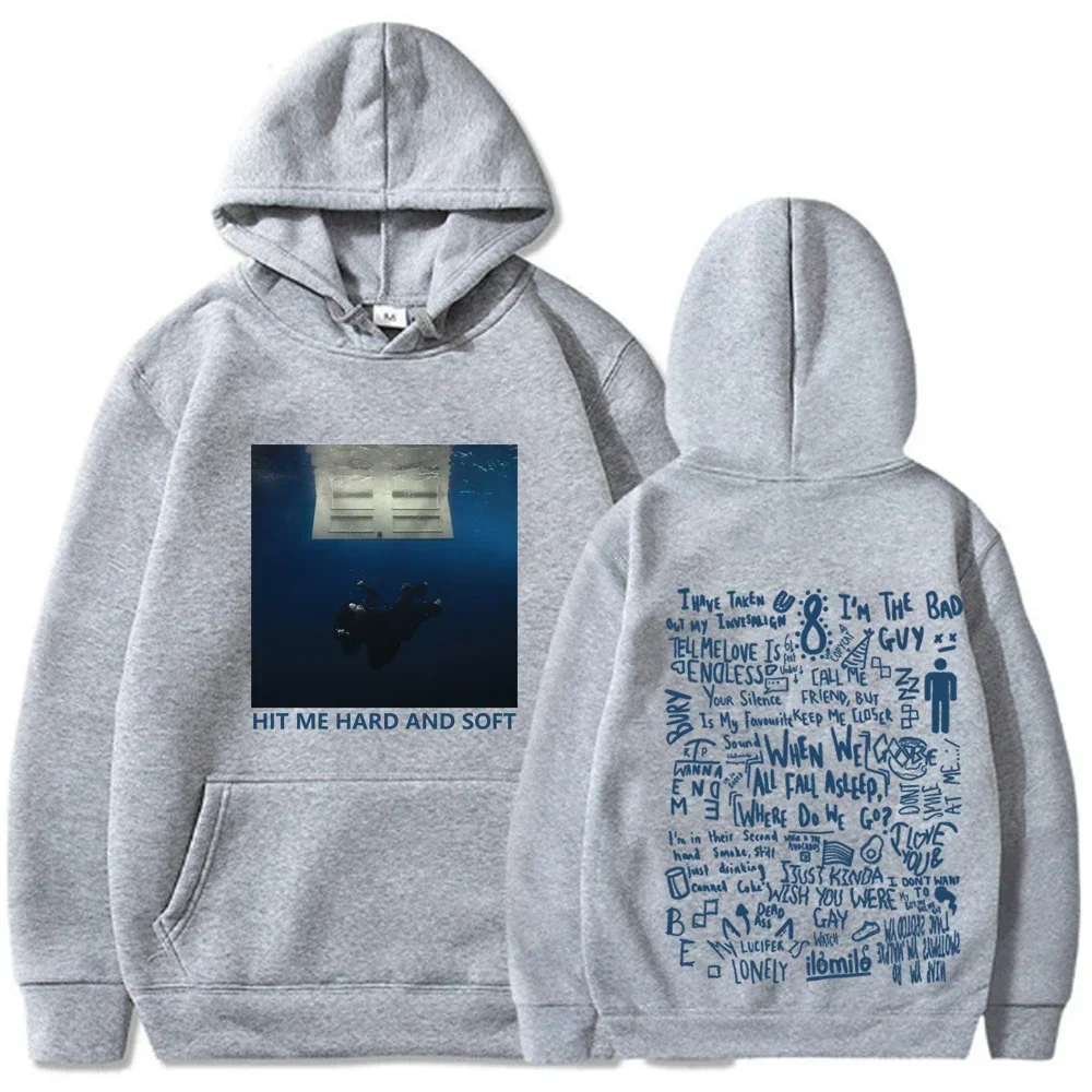 2024 Hit Me Hard and Soft Tour Hoodie Billie Pullover Men Bluzy z kapturem Sudaderas Męskie