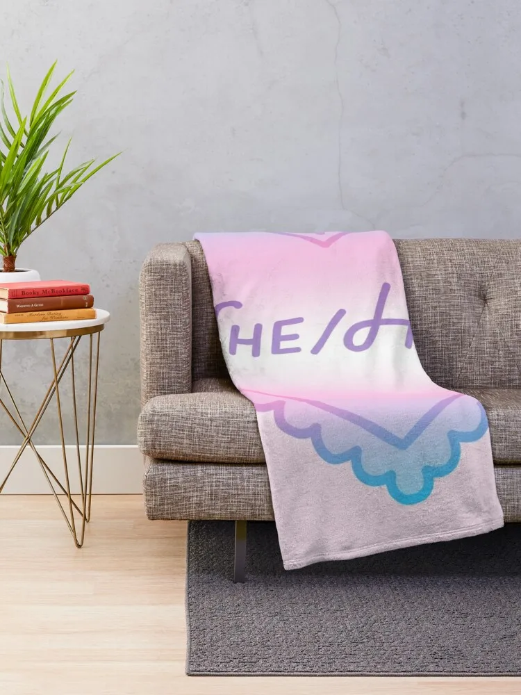 she/her pronouns Throw Blanket Warm Beautifuls Blankets