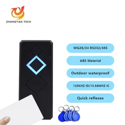 Office Smart RFID Card Reader Access Control System Support RS232 RS485 Interface Wiegand 26  ID 125khz Access Control Reader