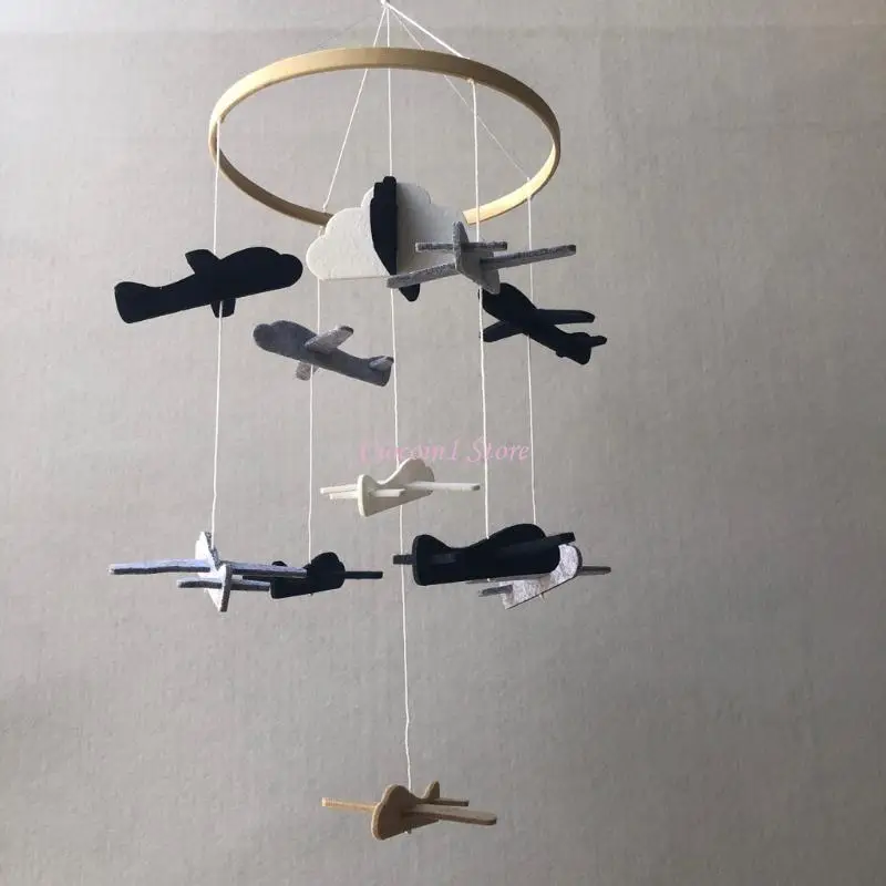 Y1UB 23,62 x 7 Zoll Rassel Baby Geschenke Säuglingsbett um Dekoration hängendes Spielzeug mit Beißring Spielzeug in