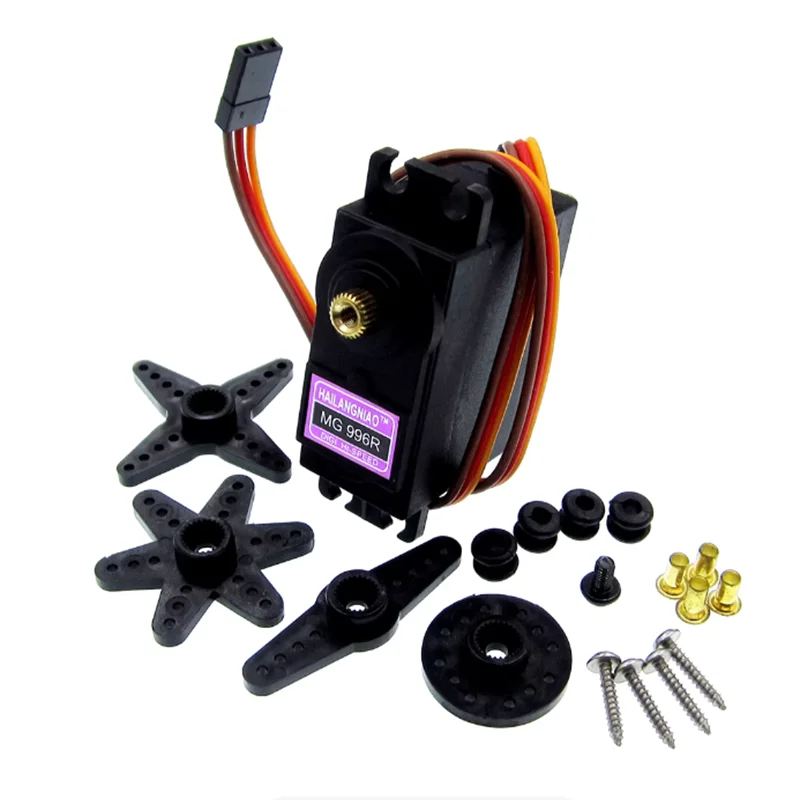 MG995 MG996R Low- to mid-end analog servos widely used in robotics, RC cars, mechanical arms, and other fields