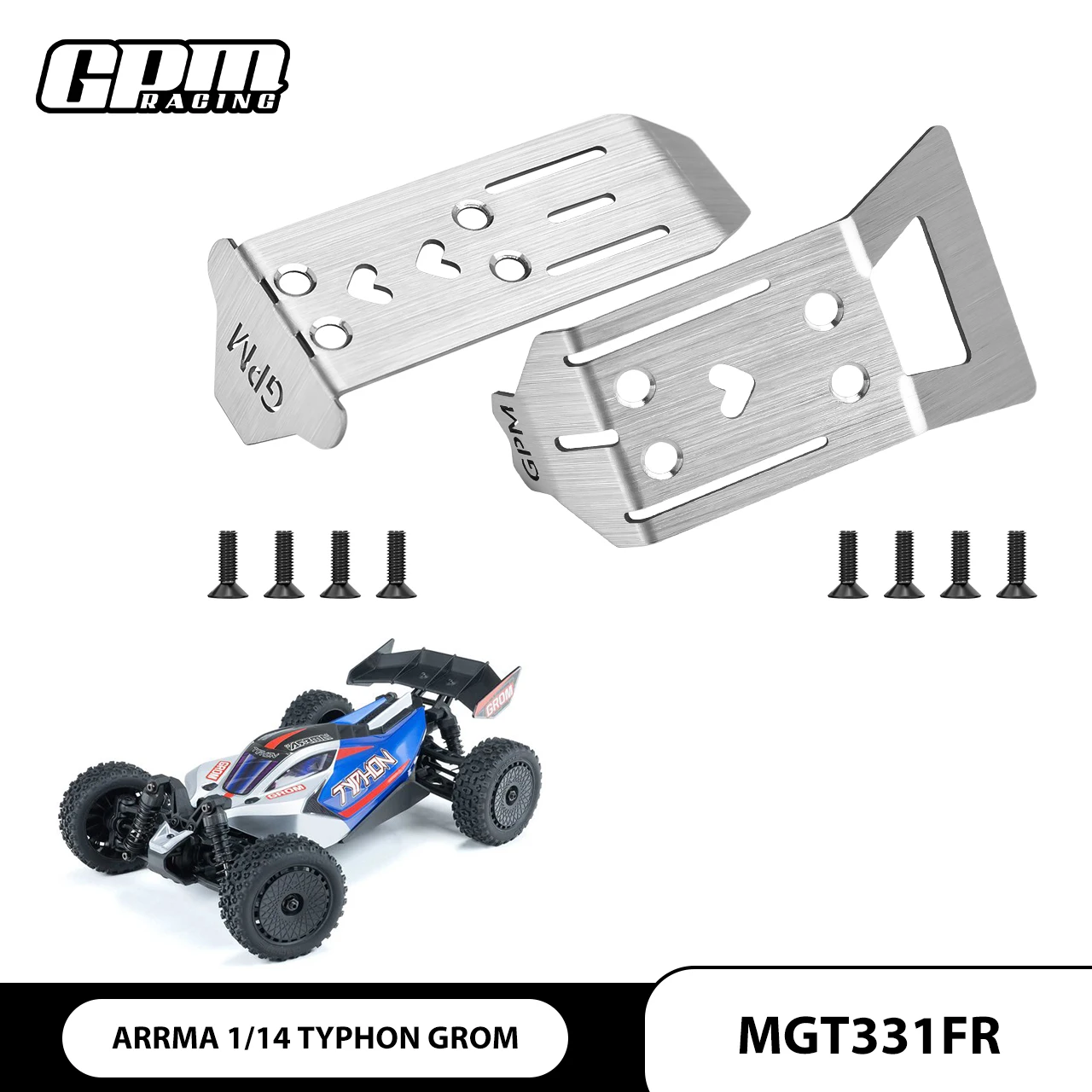 

ПЕРЕДНЯЯ ШАССИ из нержавеющей стали GPM для ARRMA 1/14 TYPHON GROM RTR-ARA2106