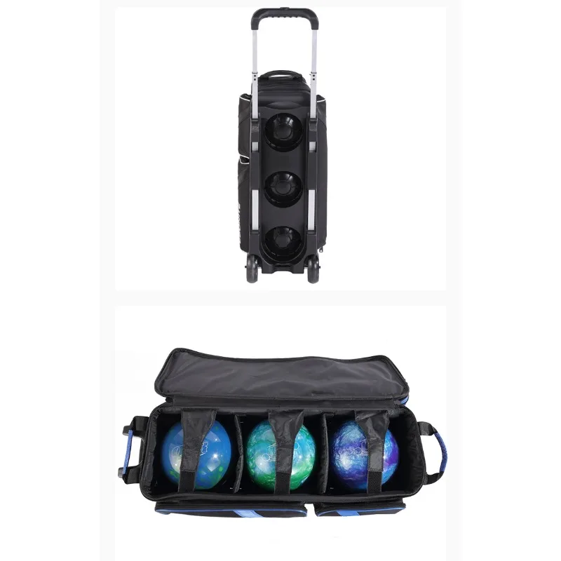 Factory direct bowling bag tie rod large transparent wheel bowling bag three bags three colors optional