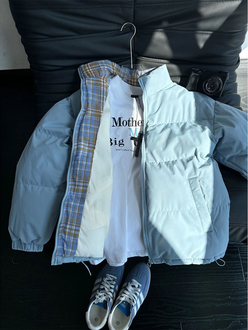 

Cleanfit клетчатый воротник из тонкого хлопка, мужское зимнее теплое пальто с хлебом, американское теплое хлопковое пальто, пальто