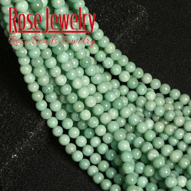 Natural Stone Burmese Jades Beads DIY Handmade Bracelet Green Jade Loose Beads Accessory For Jewelry Making 6 8 10 12mm 15