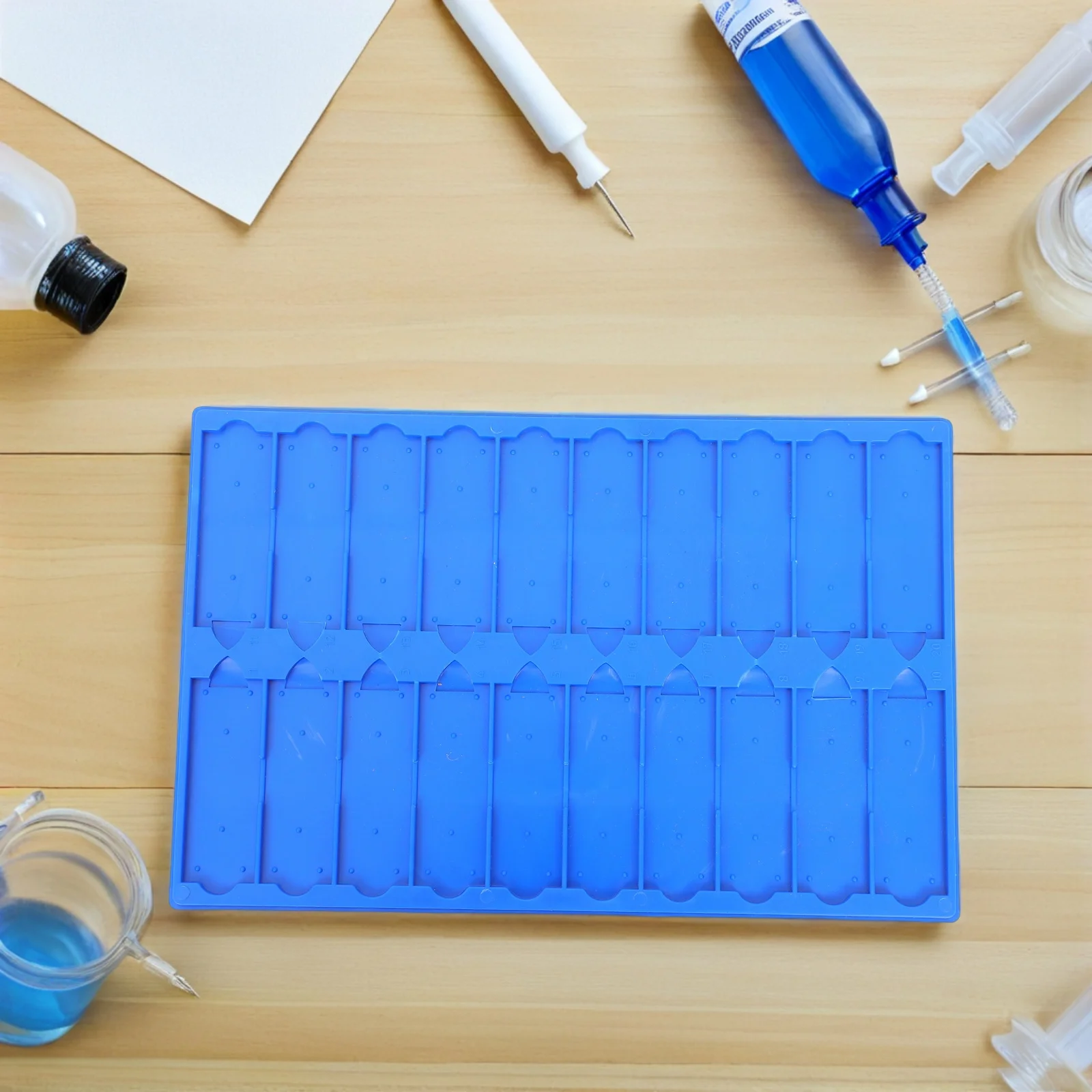 2pcs Slide Board: Microscope Slide Drying Rack Multi-Slot Fast Sample Drying Lab Holder For Microbiology Cell Culture