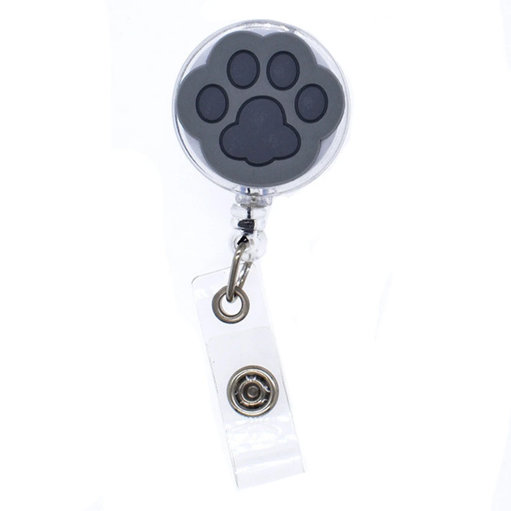 Supplies Lovely Students Badge Holder Clip Nurse Cartoon Cat Paw Retractable Badge Holder Name Card Holder ID Card Holder