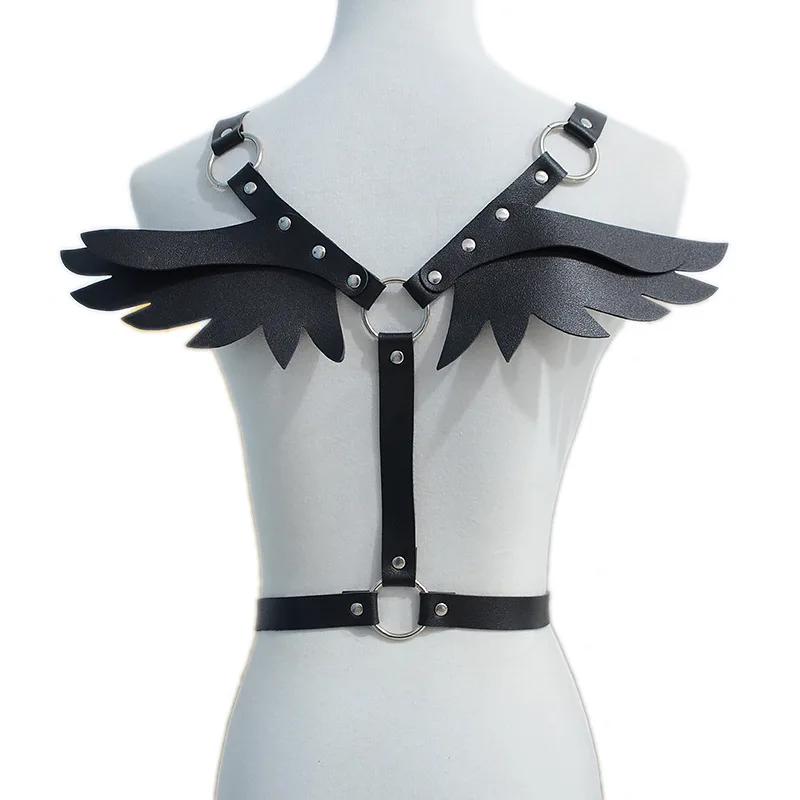 

Wings Belts Leather Harness Bondage Halterneck Beach Collar Gothic Waist Shoulder Necklaces Sexy Statement Party Jewelry Gifts