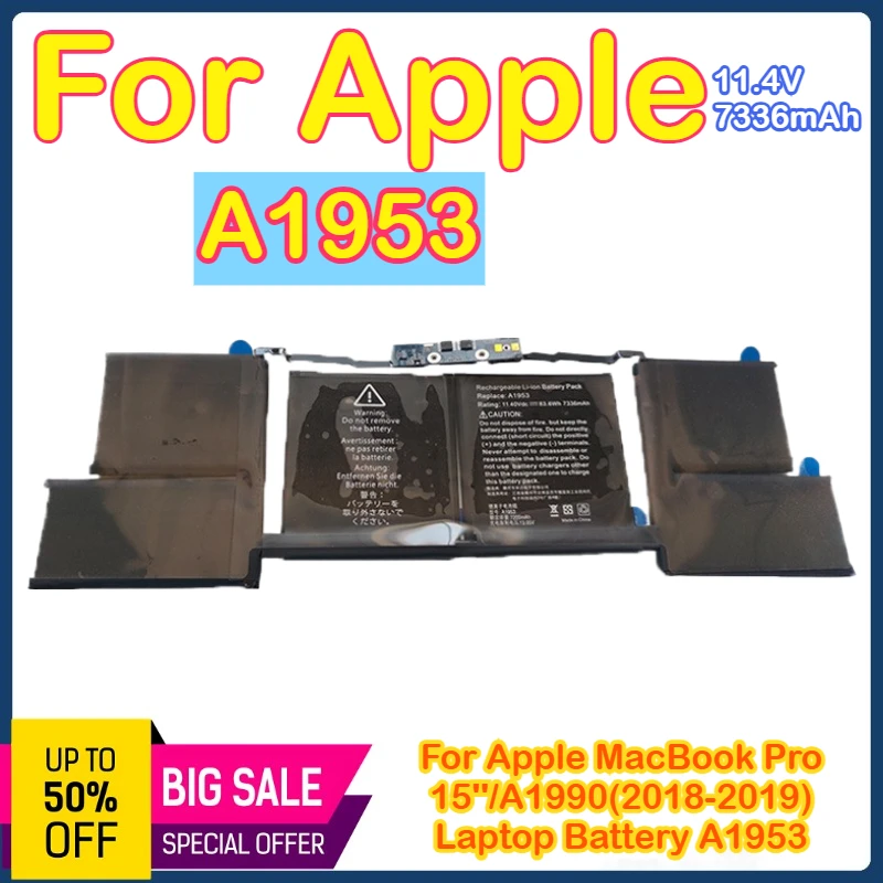 

A1953 Battery For Apple macBook Pro Retina A1990 (15-inch, 2018) laptop 15 inch touchbar 2018 2019