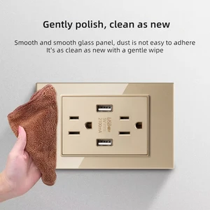 Herepow-Tomada Double Standard American Standard Wall, 118 Series, Intelligent Appliance, Type C 3.1a, fast loading, Thailand 6 Main Sales T Plug - №6