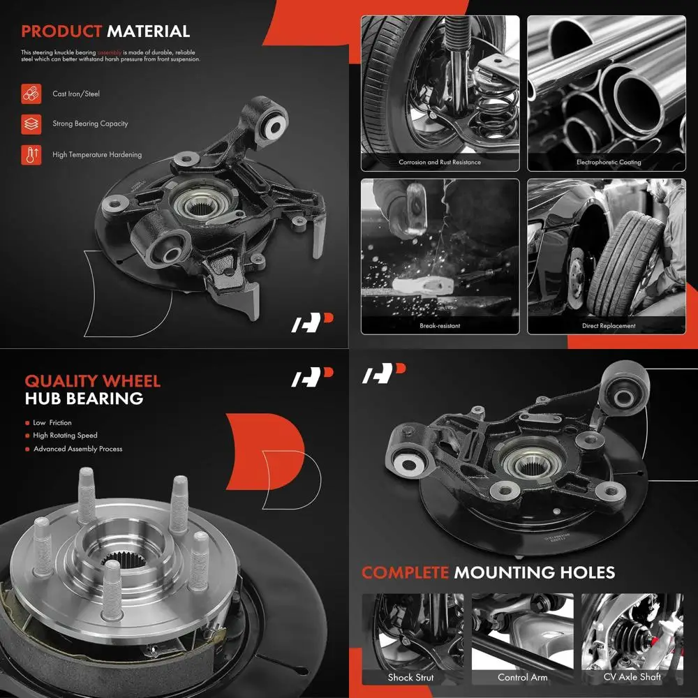 

Задний правый поворотный кулак и ступица подшипника колеса в сборе, совместимая с Ford Explorer 2006-2010, Explorer Sport Trac 2007-2010 гг.
