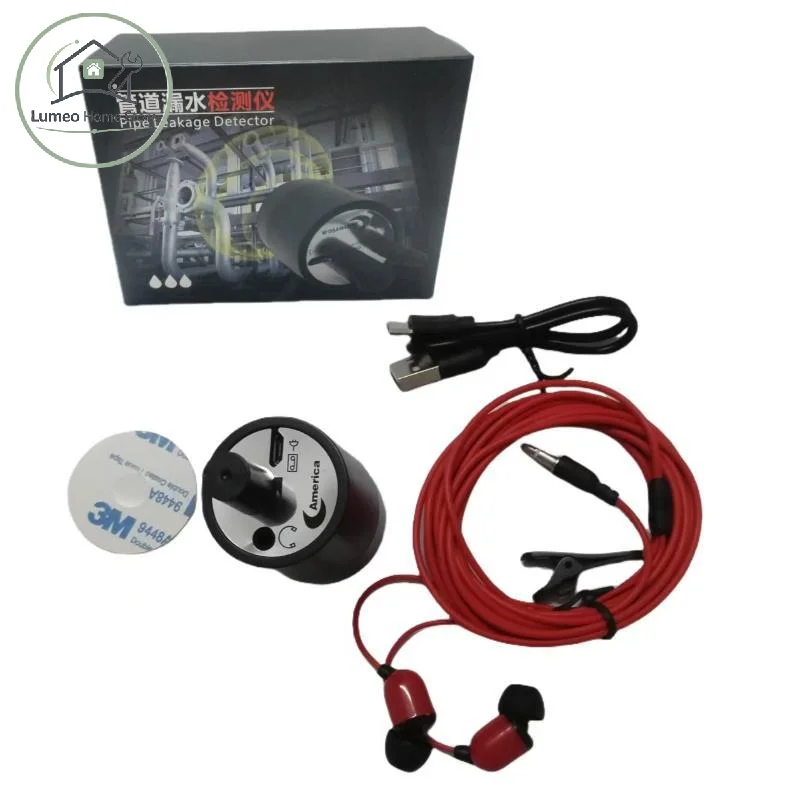 Portable Pipe Leakage Detector High Accuracy Sensitive Probe Water Leak Locator for Commercial Plumbing Maintenance