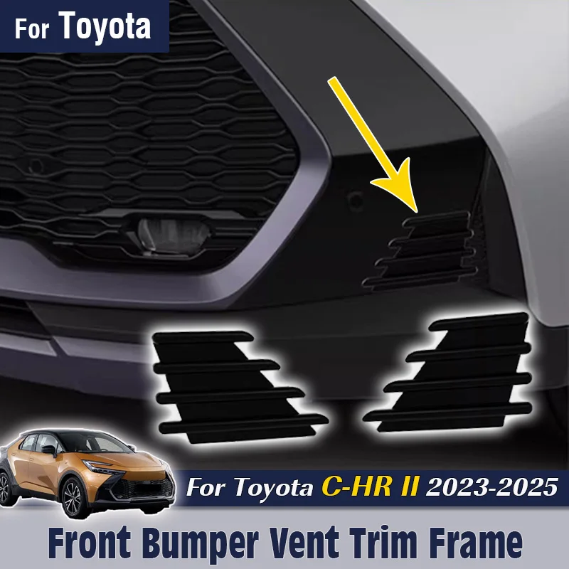 

Для Toyota C-HR CHR II 2023 2024 2025: Декоративная накладка на передний бампер, решетку радиатора и боковые элементы, защита от царапин, внешняя отделка