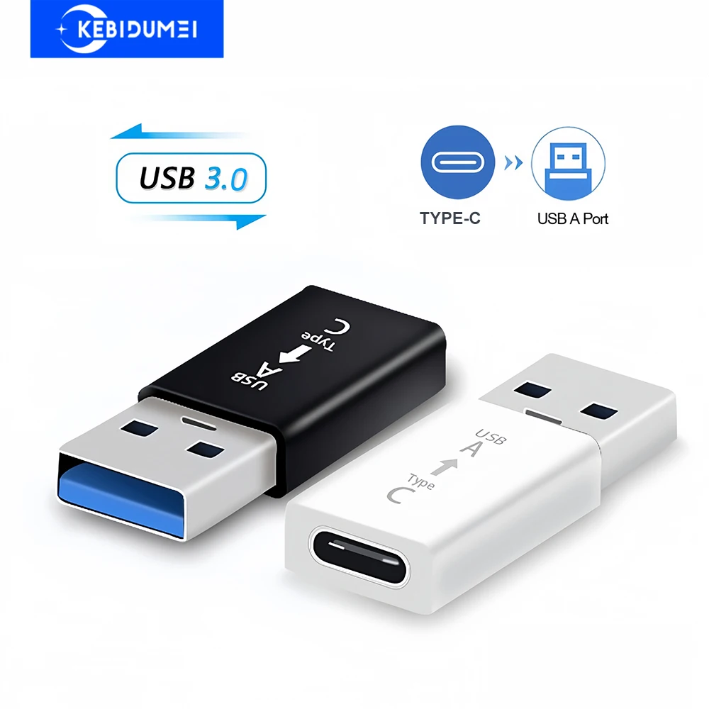 Adaptador tipo C a USB 3,0 USB-C hembra USB A conector de datos macho adaptador OTG para MacBook Air Xiaomi Huawei Samsung S20 S10