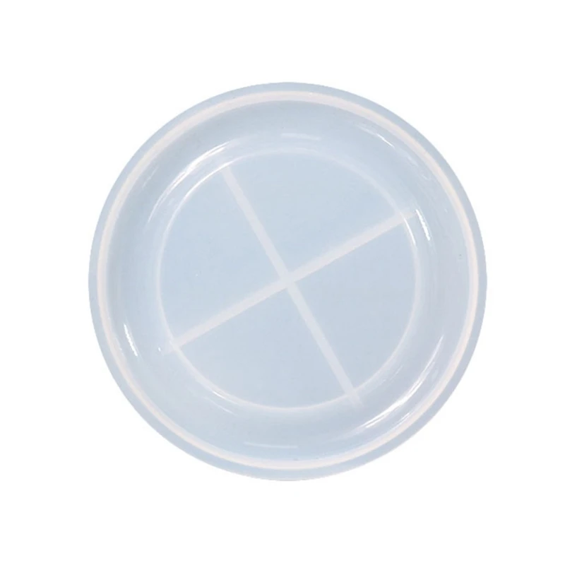 

91AC DIY Plate Molds Round Small Tea-Cup Mat Silicone Molds Epoxy Resin Molds