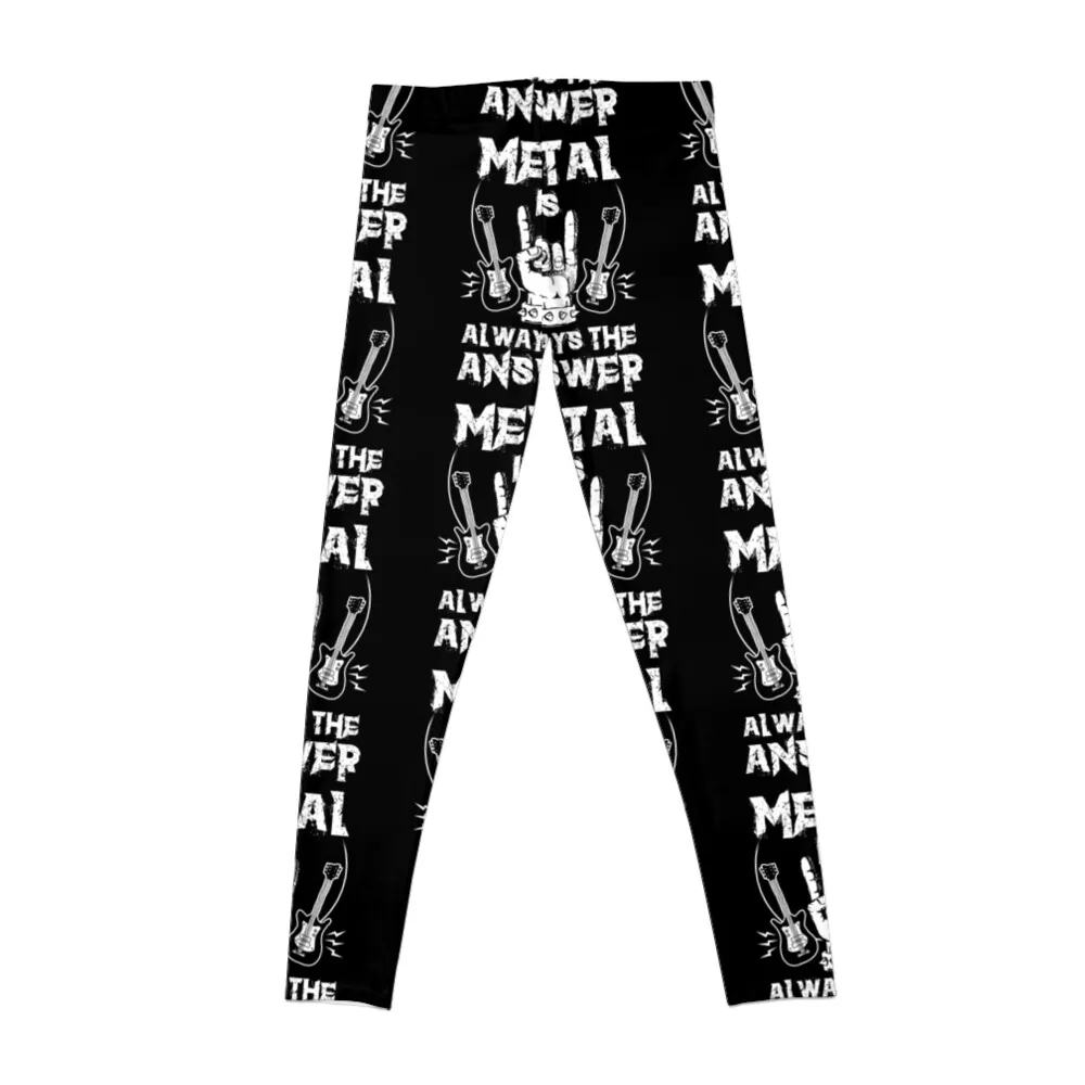 Metal is always the answer for heavy music electric guitar Leggings Women's sports pants Sports pants for Womens Leggings