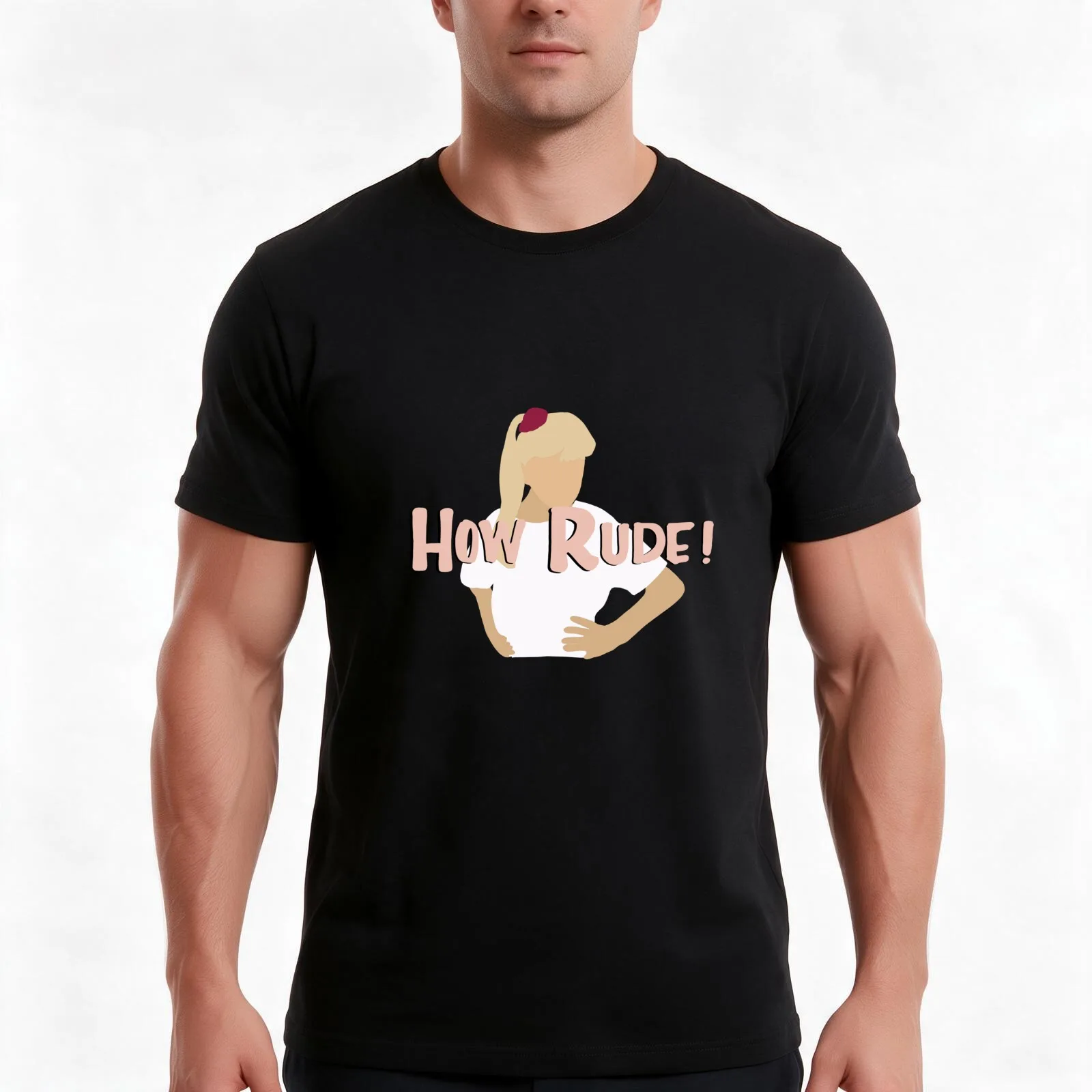 Stephanie Tanner How Rude T-Shirt, Summer Casual Cotton Tee, Oversized Streetwear Tops, Vintage Graphic Print, Unisex Men Women