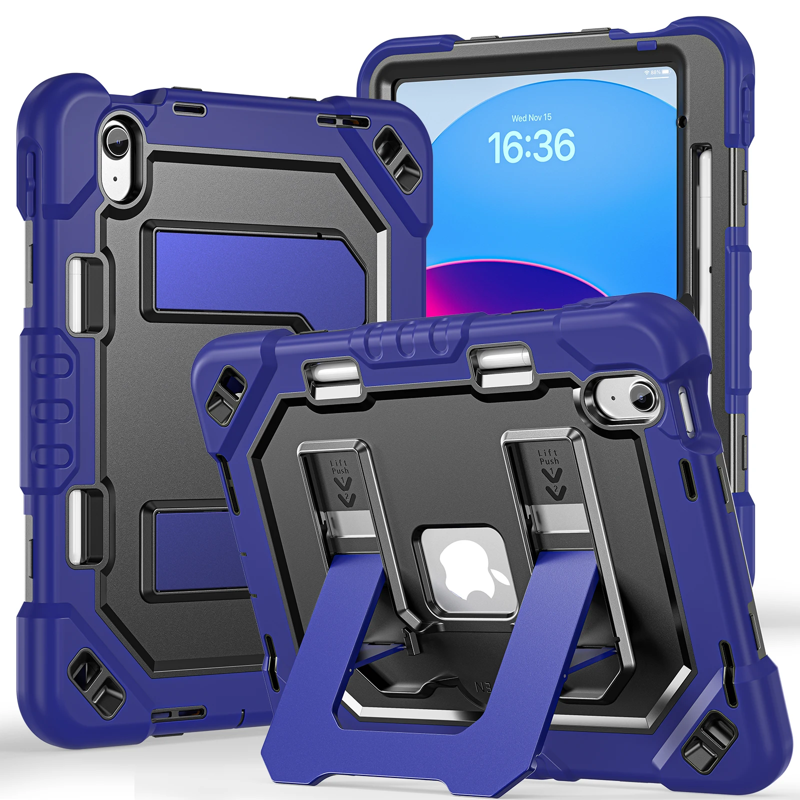 Stand Case For iPad 10th 2022 11th 2025 Pencil Slot 10th 11th 12th Gen Cases 10.9 11 inch Thick Shockproof Tablet Cover