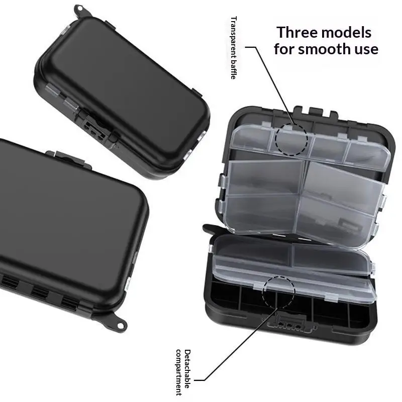 Portable Double Sided Fishing Tackle Storage Box Durable Lightweight Fishing Accessory Organizer for Outdoor Angling Trips
