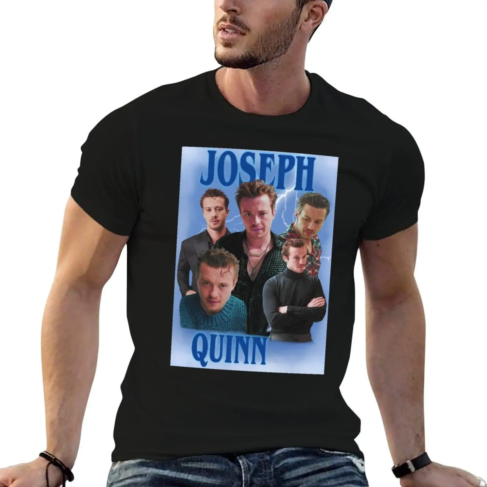 Joseph Quinn Wrestling Tee Vintage T-Shirt Fashion Letter Print T-Shirt