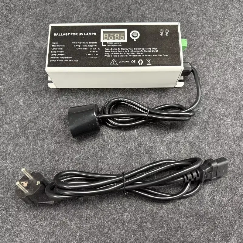 110V-240V Electronic Ballast Timer UV Sterilization Ballast Lamp Transformer Plastic Material Power Supply