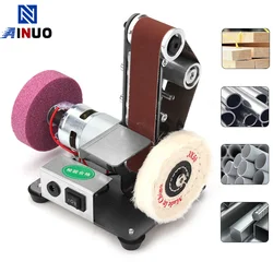 Mini Multifunctionele Elektrische Power Bandschuurmachine Diy Polioshing Machine Mes Rand Sharoener Tool Workshop Schuren Machine，schuurmachine