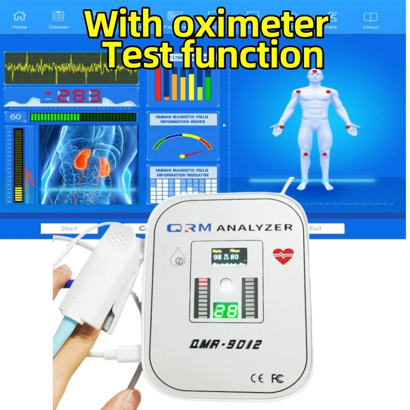Generación actualizada 2 en 1 mini resonancia cuántica analizador de salud corporal magnético dedos pellizcados prueba de analizador magnético de resonancia
