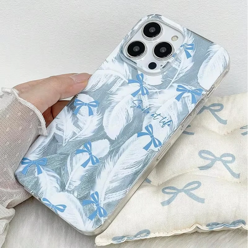 Cute Pink Bowknot Print Phone Case For Samsung Galaxy A55 A54 A53 A34 A15 A35 S25 S24 S23 Ultra S22 S21 Plus S20 FE Cover - náhled 4