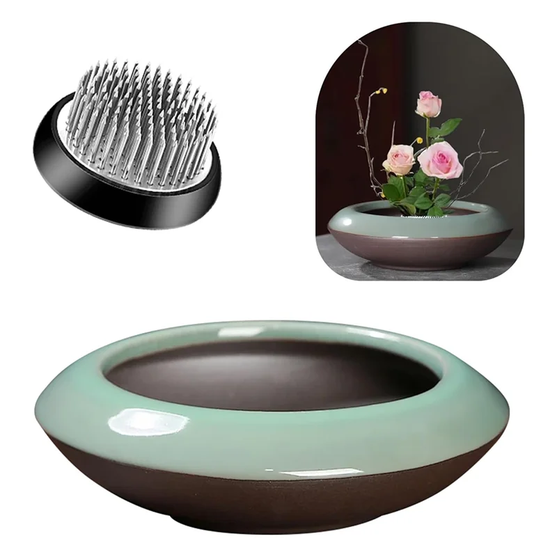 Vase Kit Vase Flower Frog Vase For Displays Moss & Hydroponic Plants Decor Gift C