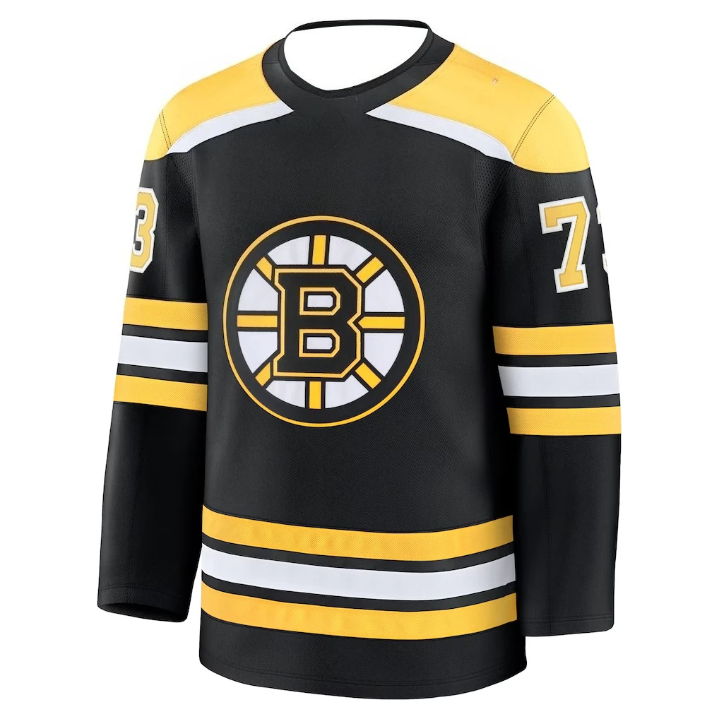 Hockey Jersey - Black with Yellow/White Accents 
