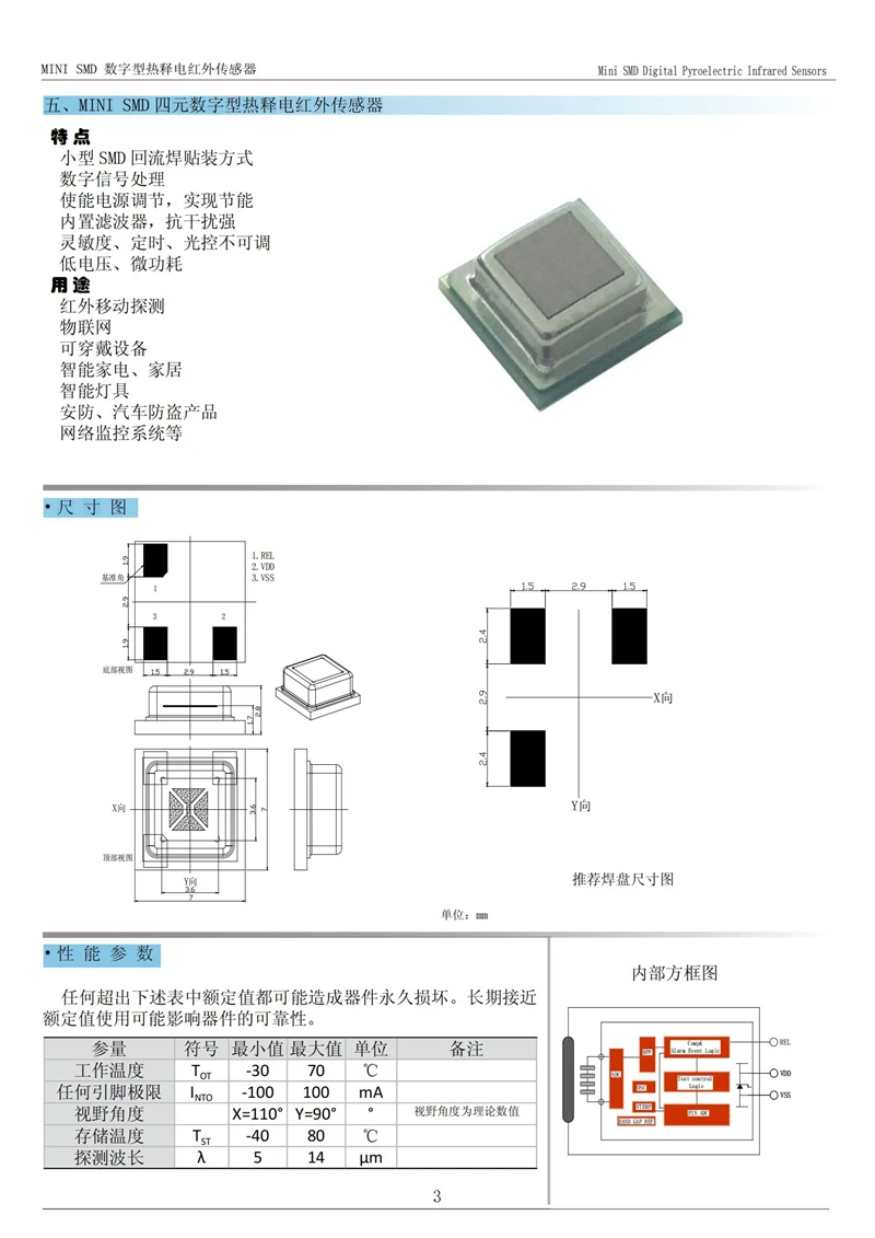 5Pcs/LOT sensores,S18L432B,Mini SMD Digital Pyroelectric Infrared Sensors,For unmanned aerial vehicle(UAV)