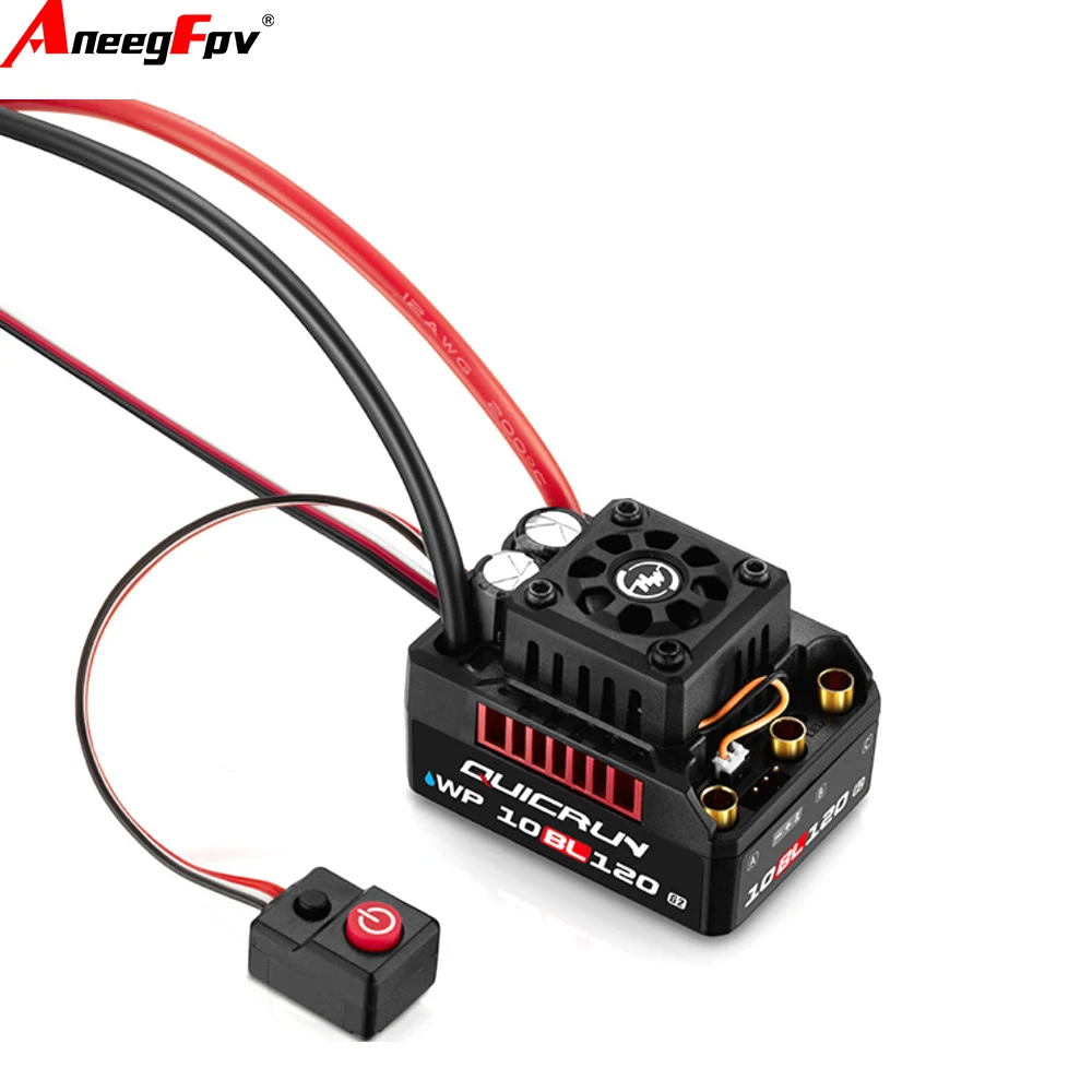 

Hobbywing QUICRUN WP 10BL120 G2 120A 2-4S Lipo for 1/10 1/12 RC Car Toy Spare Part Speed Controller Brushless ESC Sensorless