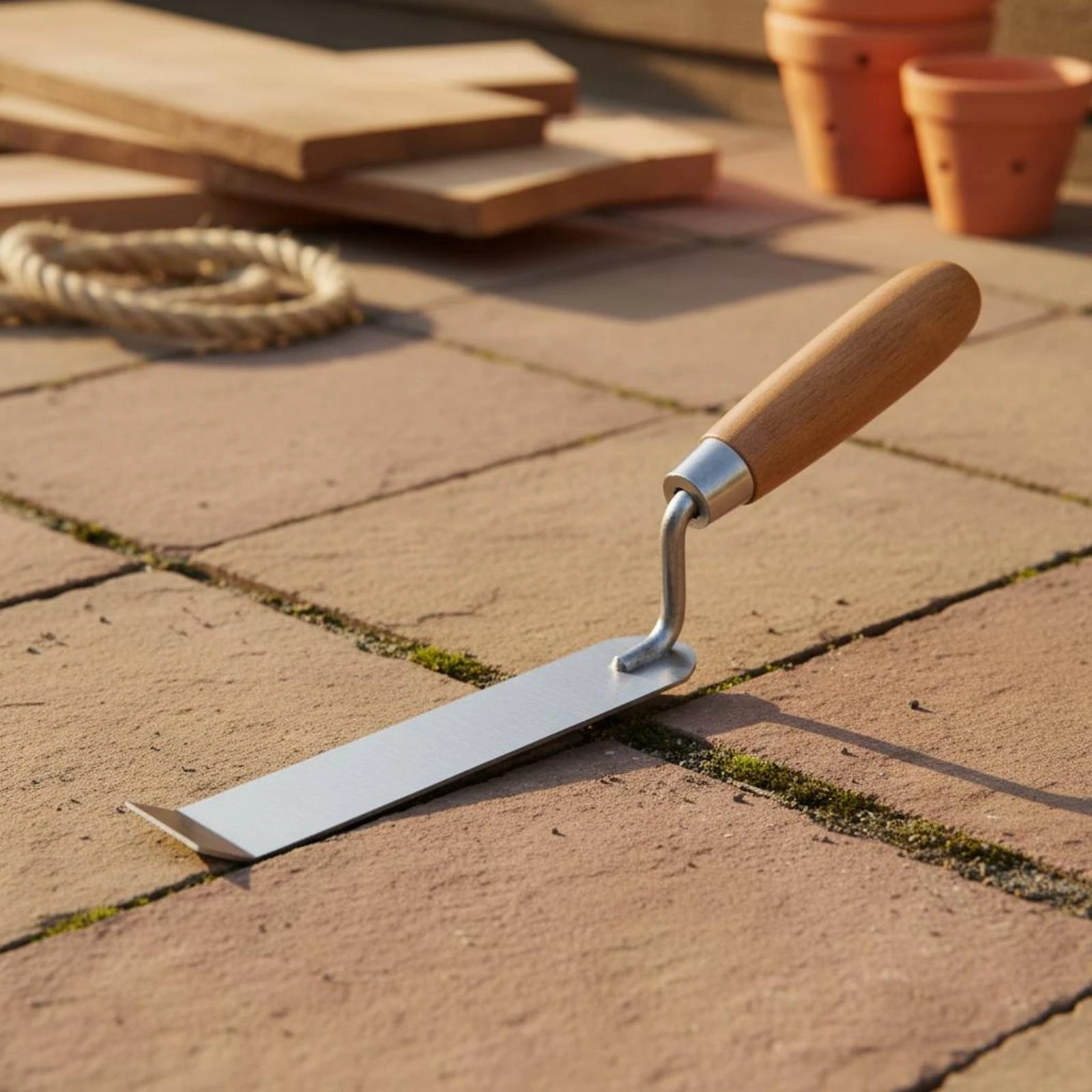 Stainless Steel Hand Trowel Sharp Blade Garden Trowel Transplant Shovel Multi-Purpose Outdoor Tool Wood Handle for Yard