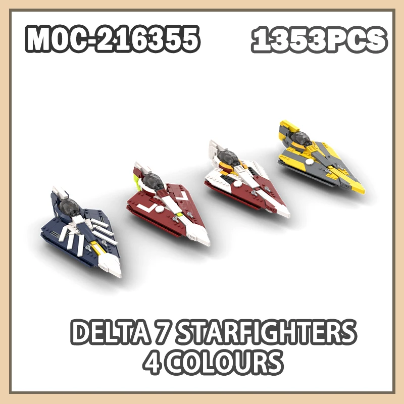 

MOC-216355 Космос фильм войны Дельта 7 Звездные бойцы 4 цвета Бриллиантовая Игрушка Звездные Кирпичи подарок для взрослых 1353 шт.