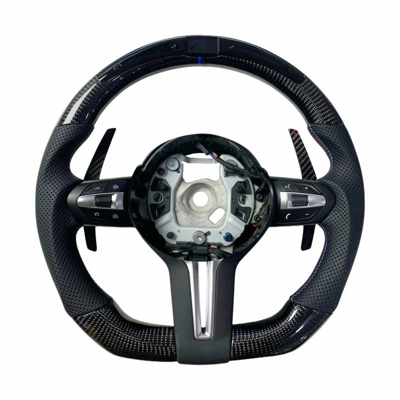 

Carbon Fiber Steering Wheel for F10 F30 F90 M3 M4 M5 M6 Paddle Shifters Leather Sport New Style