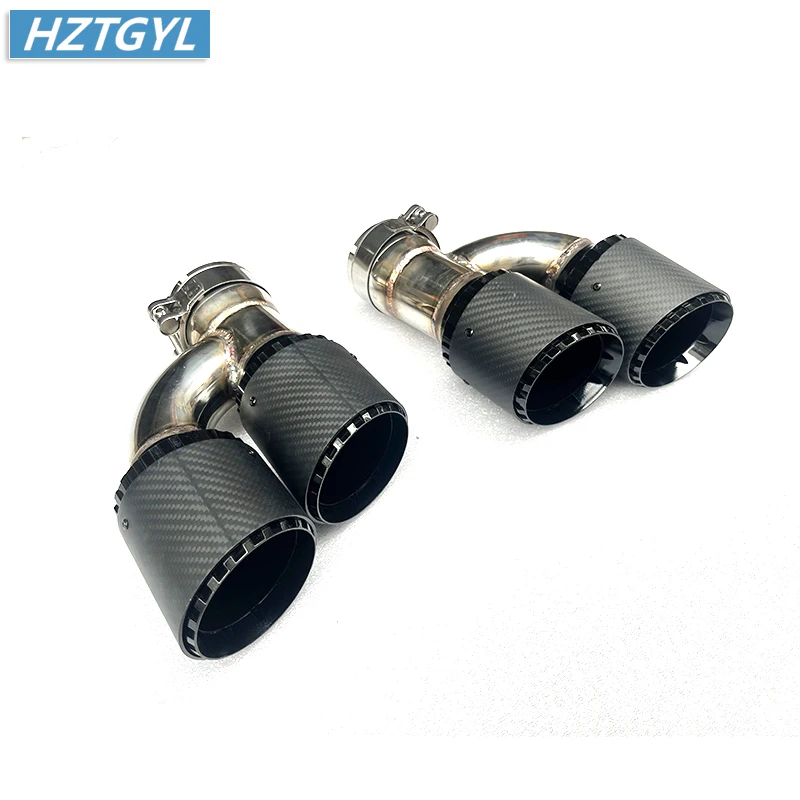 Carbon Fiber Stainless Steel Exhaust Muffler Tips For BMW X6 G06 Tuning 2020 Up