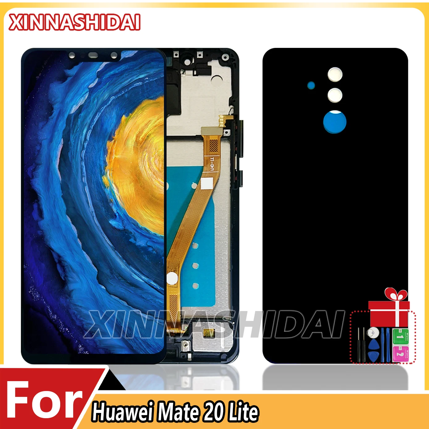 Für HUAWEI Mate20 Lite SNE-AL00 SNE-LX1 LX2 LX3 LCD Display Touch Screen Rahmen Batterie Abdeckung Gehäuse Digitizer Ersatz Teile